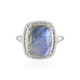 Anillo en plata con Labradorita