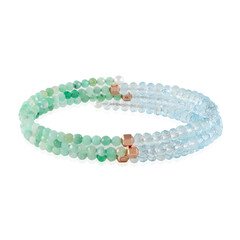Brazalete en acero con Esmeralda de Brasil (Riya)