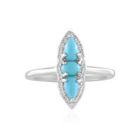 Anillo en plata con Turquesa bella durmiente