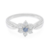 Anillo en plata con Zafiro de Kanchanaburi