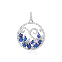 Colgante en plata con Espinela azul royal