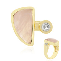Anillo en plata con Cuarzo rosa