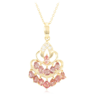 Collar en oro con Zafiro Padparascha no calentado (AMAYANI)