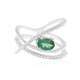 Anillo en plata con Apatita verde