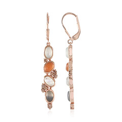 Pendientes en plata con Piedra de Luna blanca (KM by Juwelo)