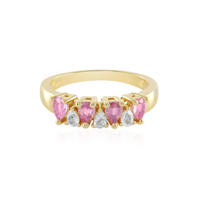 Anillo en plata con Zafiro rosa de Madagascar