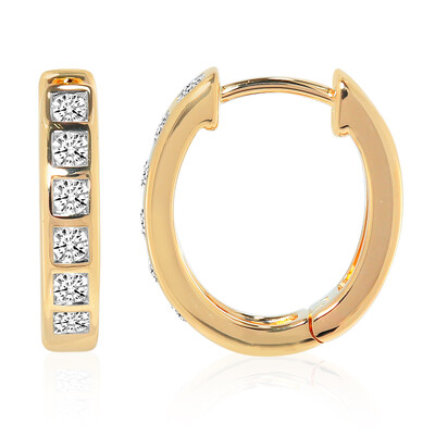 Pendientes en oro con Diamante IF (D) (Annette)