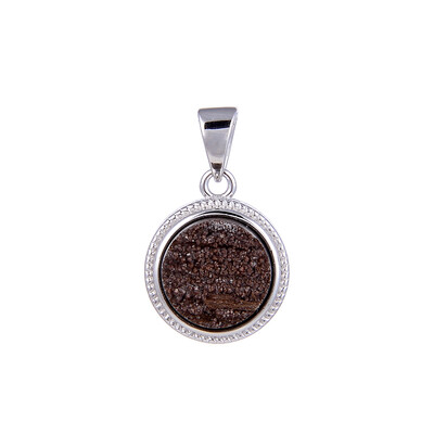 Colgante en plata con Madera drusa de Zwenkau