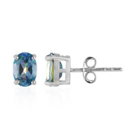 Pendientes en plata con Topacio mísitico azul paloma
