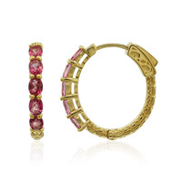 Pendientes en plata con Topacio rosa
