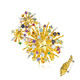 Broche en plata con Zafiro azul (Gems en Vogue)