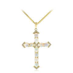 Collar en oro con Ópalo Welo AAA