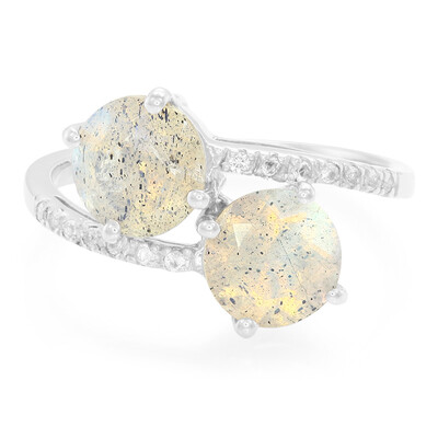 Anillo en plata con Espectrolita