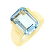 Anillo en plata con Topacio azul cielo