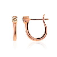 Pendientes en oro con Diamante rosa de Francia de Argyle SI1