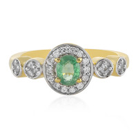 Anillo en plata con Cianita menta