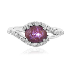 Anillo en plata con Rubí estrella de Channapatna