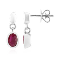 Pendientes en plata con Rubí de Birmania (Pallanova)