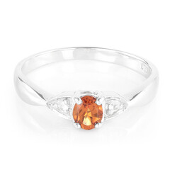 Anillo en plata con Granate Hesonita