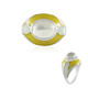Anillo en plata con Piedra de luna verde (Adela Silber)
