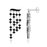 Pendientes en plata con Espinela negra