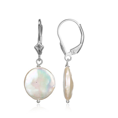 Pendientes en plata con Perla Freshwater
