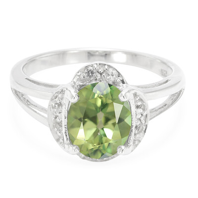 Anillo en plata con Topacio Kiwi