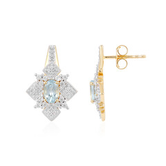Pendientes en plata con Aguamarina
