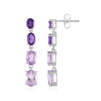 Pendientes en plata con Amatista Rosa de Francia
