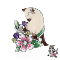 Broche en plata con Amatista