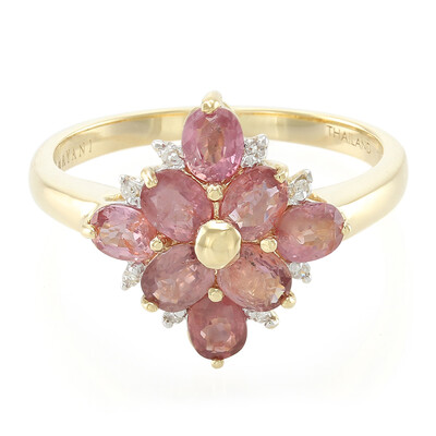 Anillo en oro con Zafiro Padparascha no calentado (AMAYANI)