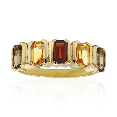 Anillo en plata con Granate de Mozambique
