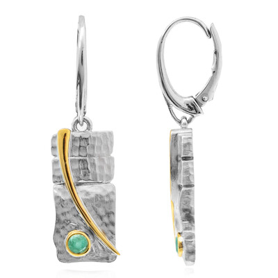 Pendientes en plata con Esmeralda de Etiopía (MONOSONO COLLECTION)