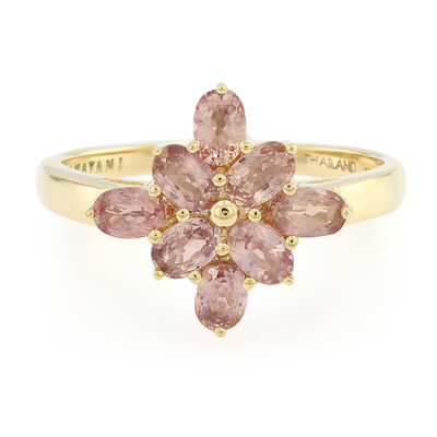 Anillo en oro con Zafiro Padparascha no calentado (AMAYANI)