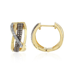 Pendientes en plata con Diamante I3 champán