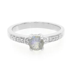 Anillo en plata con Espectrolita