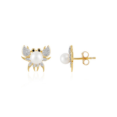 Pendientes en plata con Perla Freshwater