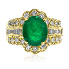 Anillo en oro con Esmeralda de Zambia AAA (AMAYANI)