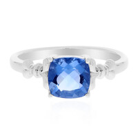 Anillo en plata con Fluorita de color cambiante