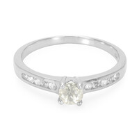 Anillo en plata con Piedra del sol plateada