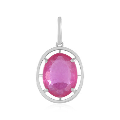 Colgante en platino con Zafiro rosa de Madagascar