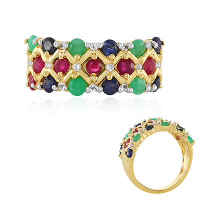 Anillo en plata con Esmeralda de Socoto