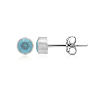 Pendientes en plata con Topacio azul cielo