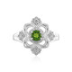 Anillo en plata con Diópsido de Rusia