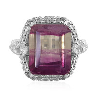 Anillo en plata con Fluorita multicolor