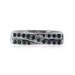 Anillo en plata con Diamante azul cielo I1