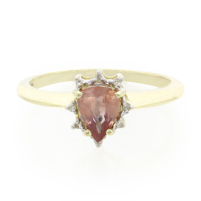 Anillo en oro con Zafiro Padparascha no calentado
