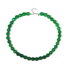 Collar en plata con Ágata verde
