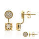Pendientes en plata con Citrino (M de Luca)