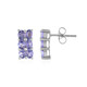 Pendientes en plata con Tanzanita